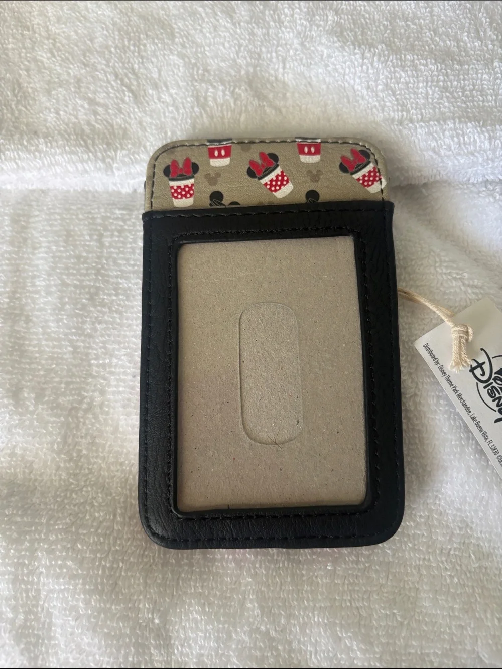 Loungefly Mickey Coffee Card Holder - Taupe, Red & Black